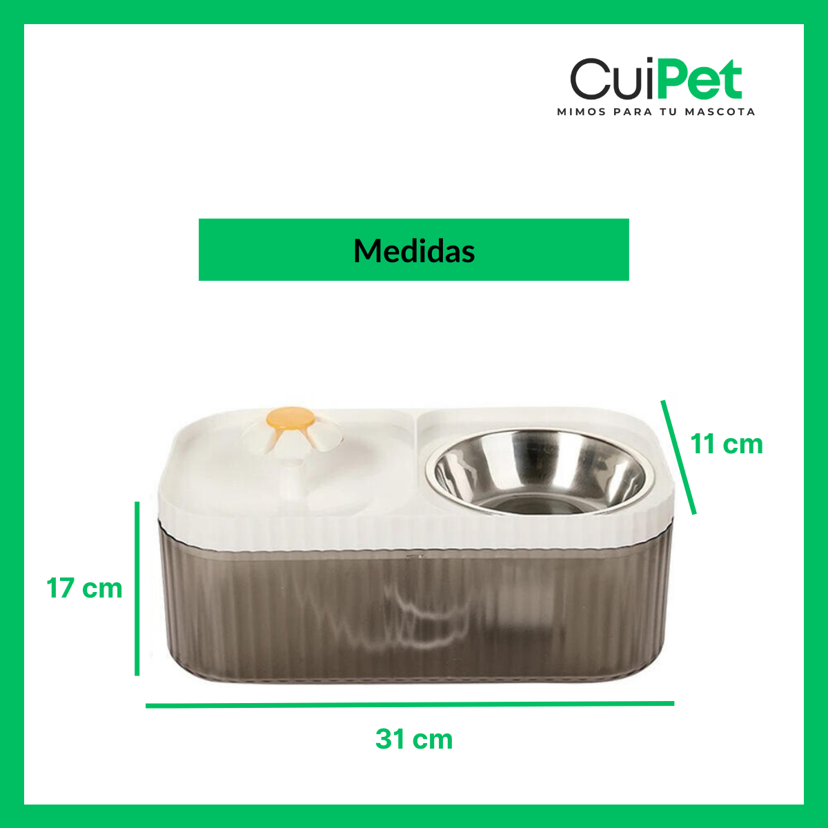 ALIMENTADOR Y BEBEDERO ACTIVO. ¡IDEAL PARA GATOS, CACHORROS Y PERROS MEDIANOS!